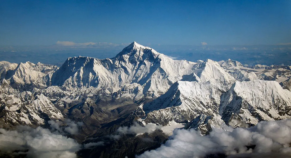 Mount Everest from an aircraft