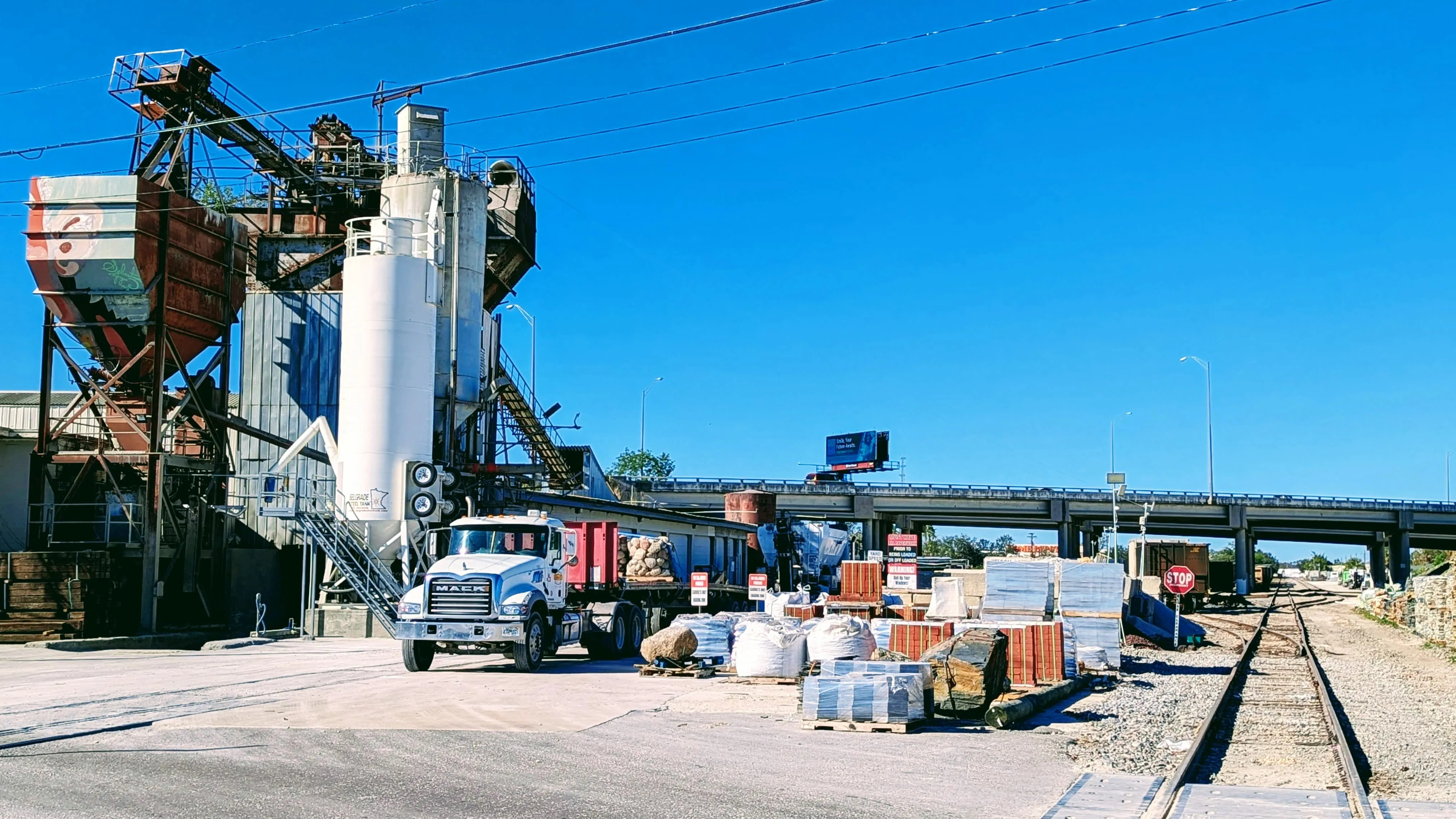Last stop on the historic railroad in St Petersburg — a cement factory off 13th Ave N