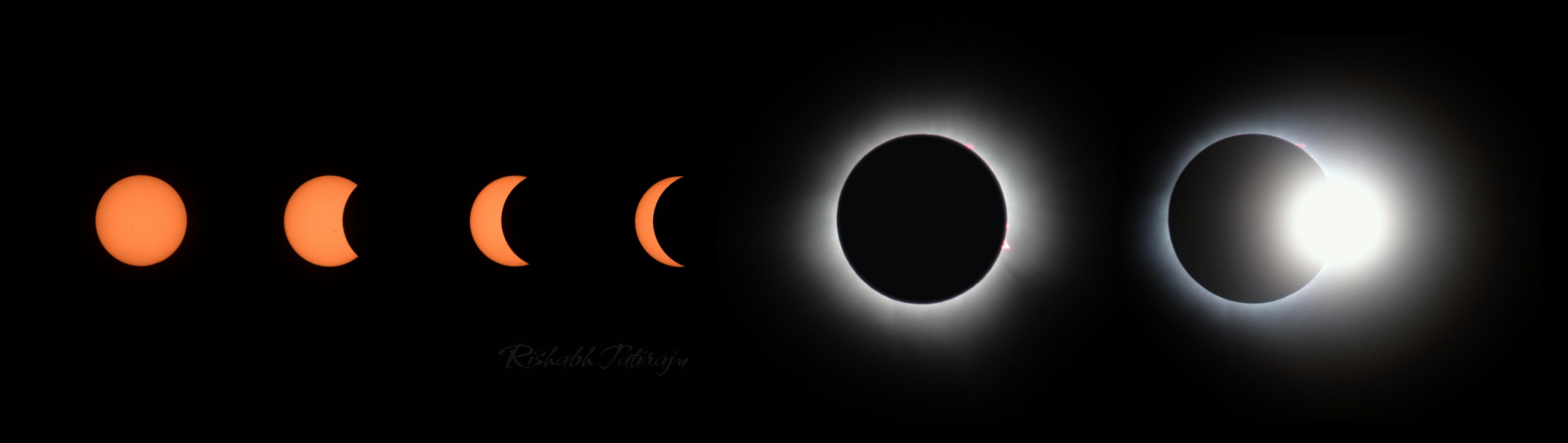 A montage of the eclipse.